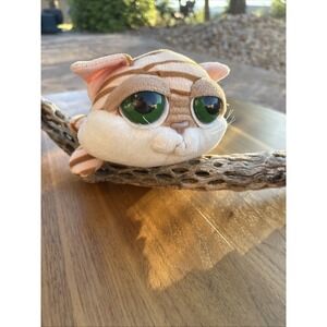 CHILIE‎ Russ Berrie Ginger Orange Tabby Cat Kitten Plush 9" Mini Big Green Eyes